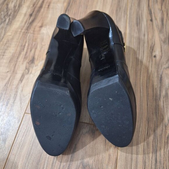 Maz Mara black Leather Buckle High Heel Booties EU 39/US 8 - Picture 4 of 6